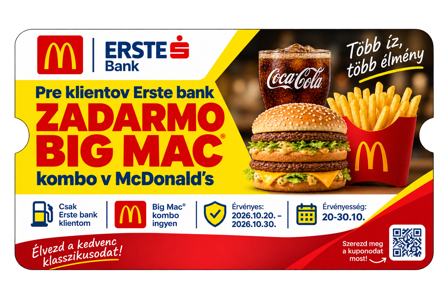 McDonald's × Erste Bank — Zadarmo Big Mac kombo